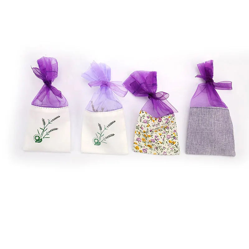 10pcs/LOT Empty Fragrance Pouch Drawstring Bag Floral Printing Lavender Bags Sachets Bag Gift