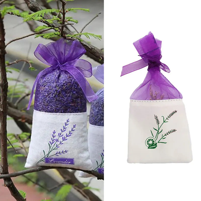 10pcs/LOT Empty Fragrance Pouch Drawstring Bag Floral Printing Lavender Bags Sachets Bag Gift