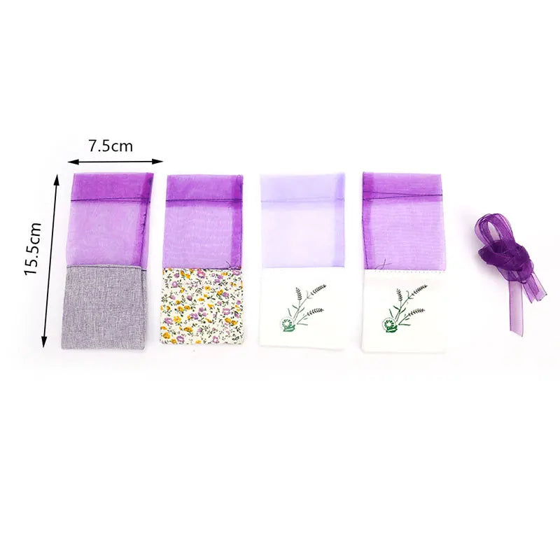 10pcs/LOT Empty Fragrance Pouch Drawstring Bag Floral Printing Lavender Bags Sachets Bag Gift