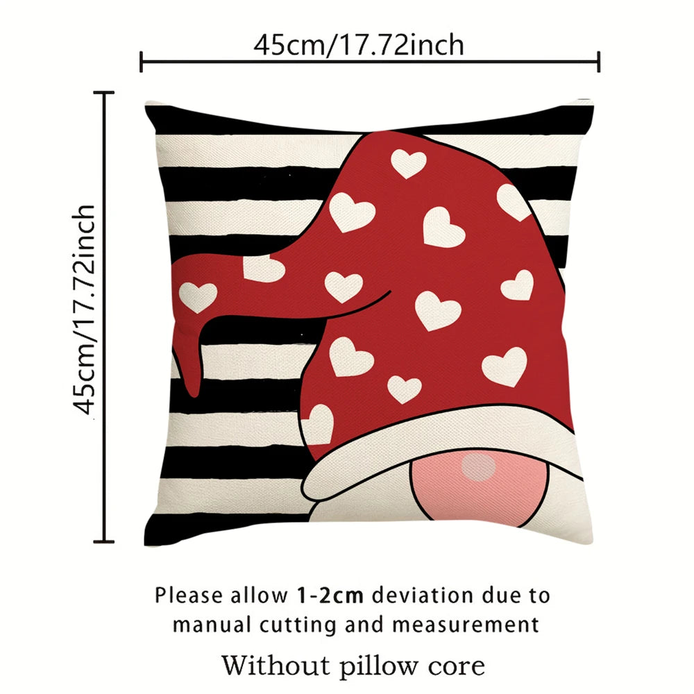 Valentine's Day Confession Series Polyester/Linen Cushion Cover Home Wedding Anniversary Decoration Sofa Bed Lumbar Pillowcase