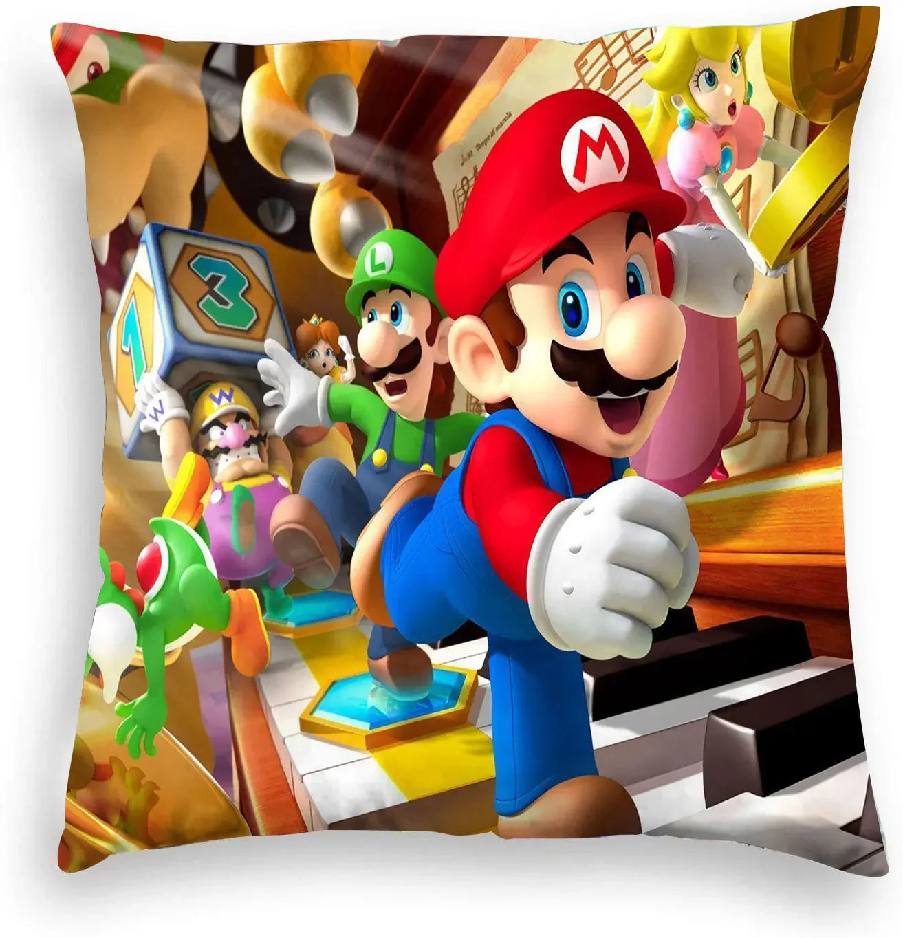 Super Mario Bros Cushion Cover 45x45cm Pillow Kawaii Anime Sofa Cases Throw Pillows Home Decoration Kids Gifts