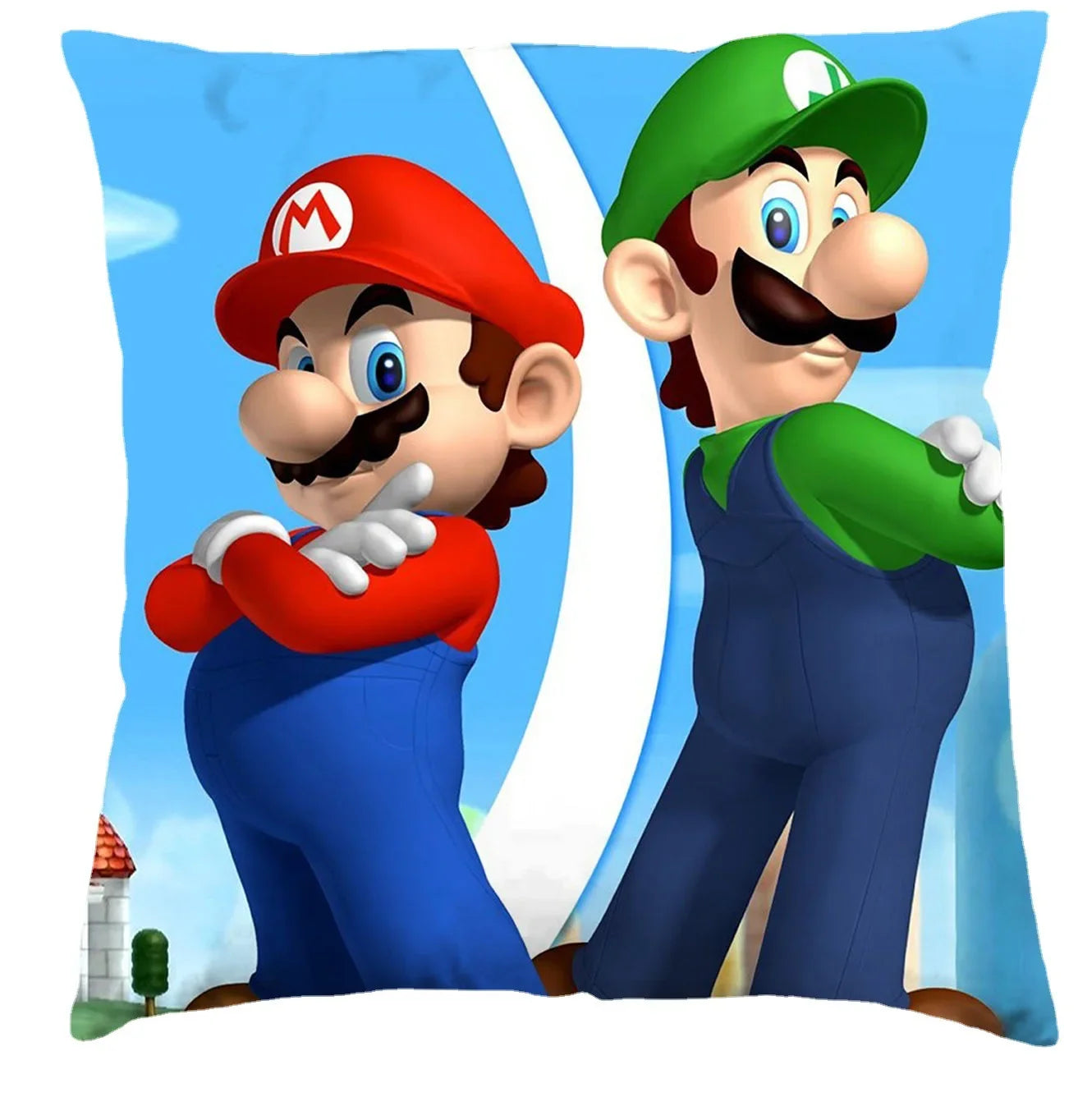 Super Mario Bros Cushion Cover 45x45cm Pillow Kawaii Anime Sofa Cases Throw Pillows Home Decoration Kids Gifts